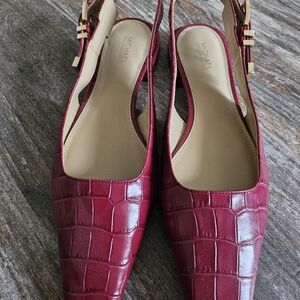 Michael Kors Red Slingback Women's Shoes